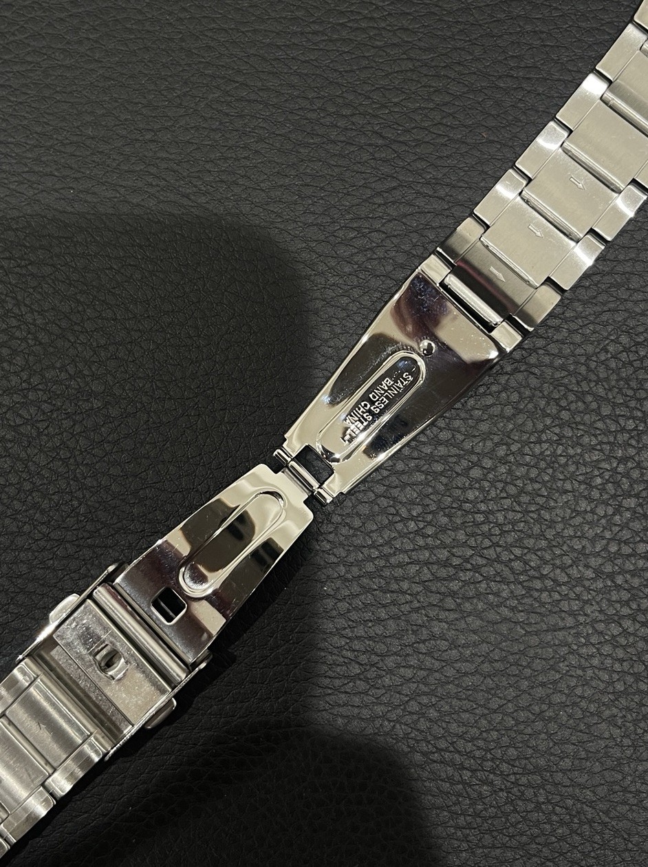 Seiko Watch Band Stainless Steel Link Bracelet Push Button Deployant Clasp
