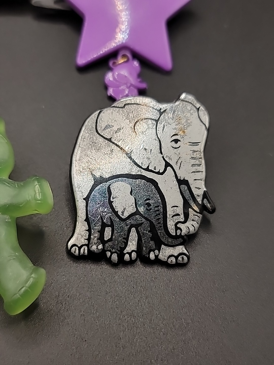 Vintage Elephant Jewelry 16 pc Lot Pins Brooches Charms Plastic Metal Mixed