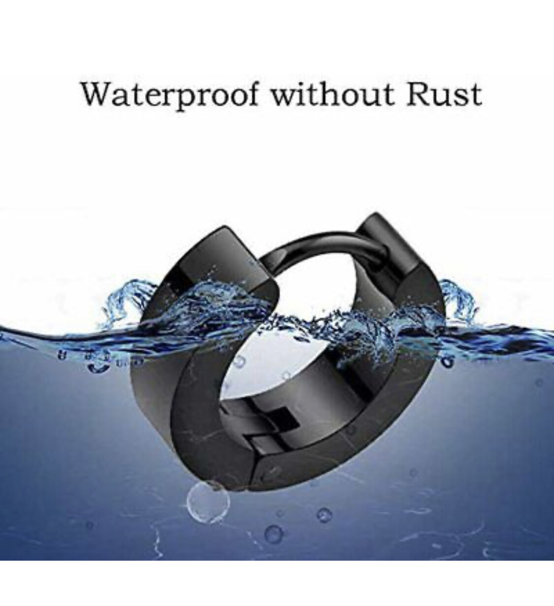 2PCS Stainless Steel Hoop Earrings for Men Women Small Huggie Hoop Ear Piercings