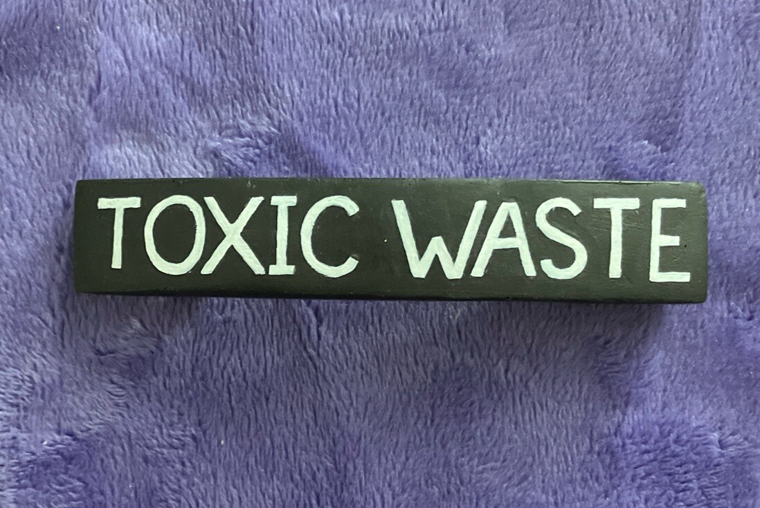 “Toxic Waste” Black Banner Barrette, MiaChavi Geekery