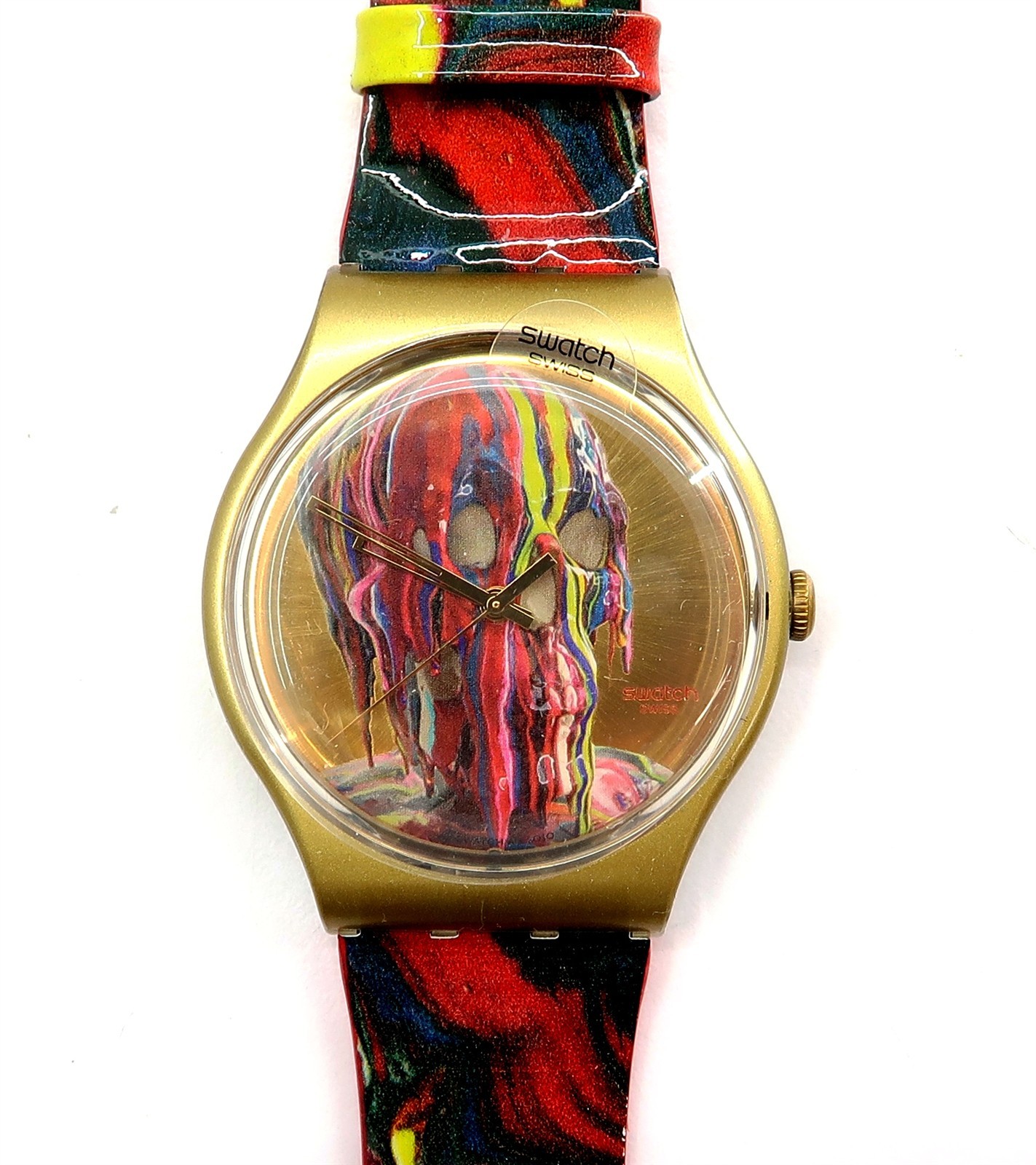 Swatch Watch WE’REALLGONNADIE SUOZ115 w/ Case & Papers 2011 We’re All Gonna Die