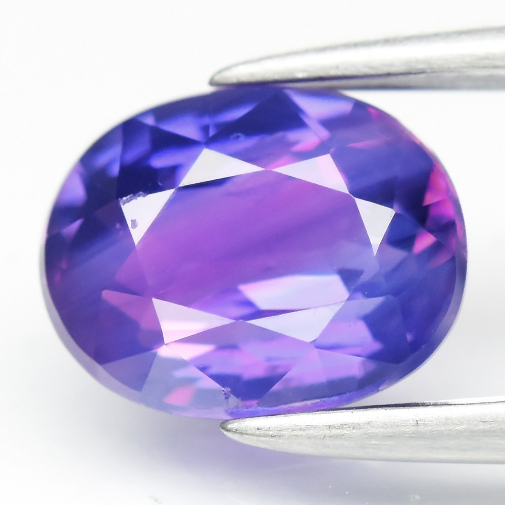 💎 1.12ct 6.5x5mm VS Oval Blue Purple Sapphire – Unheated, Mozambique Gem