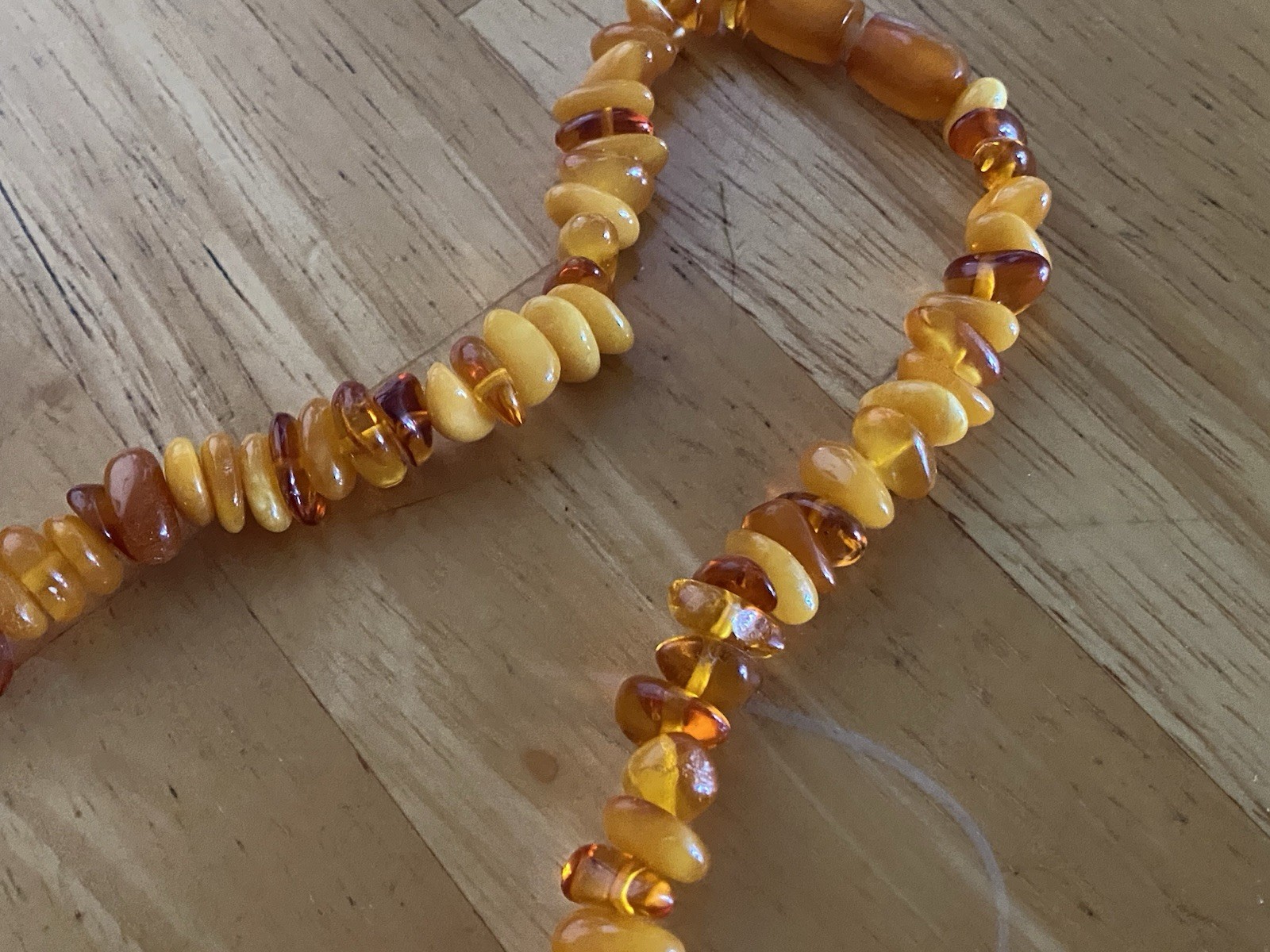 Set of 2 Amber Necklaces 21 and 16. New. No Tags. Great Gift for Any Occasion .