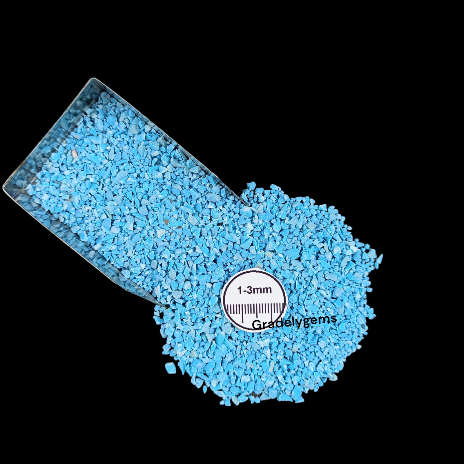 Sky Blue Turquoise Gemstone Crushed Powder – Vivid Hue for Resin Art, DIY Crafts