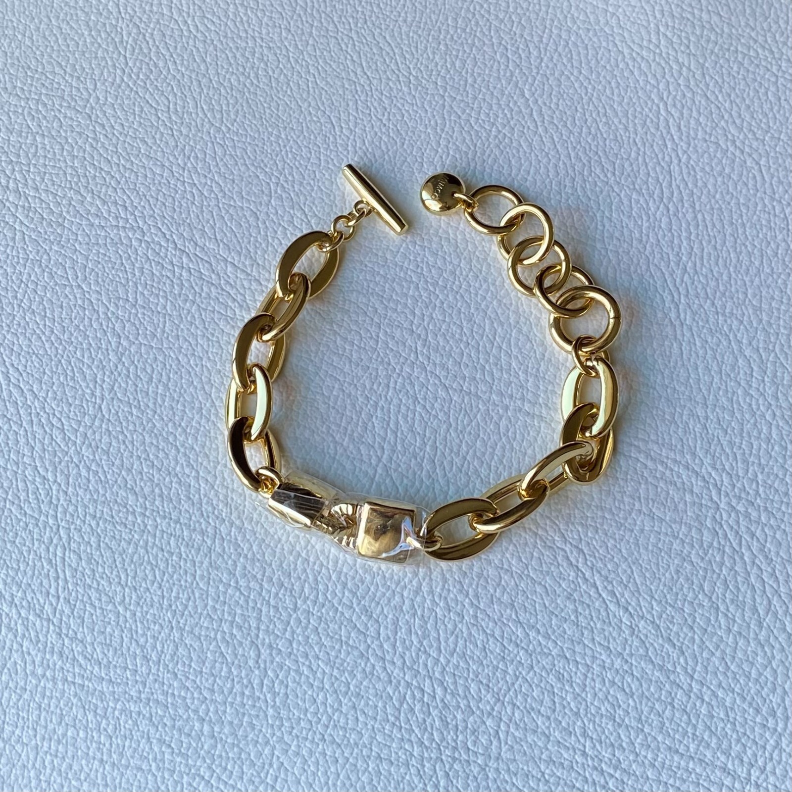 Mimco Lock-It Chain Bracelet Gold Toned