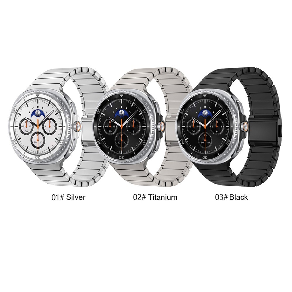 For Samsung Galaxy Watch 8 40mm 44mm Classic 46mm Magnetic Clasp Metal Link Band