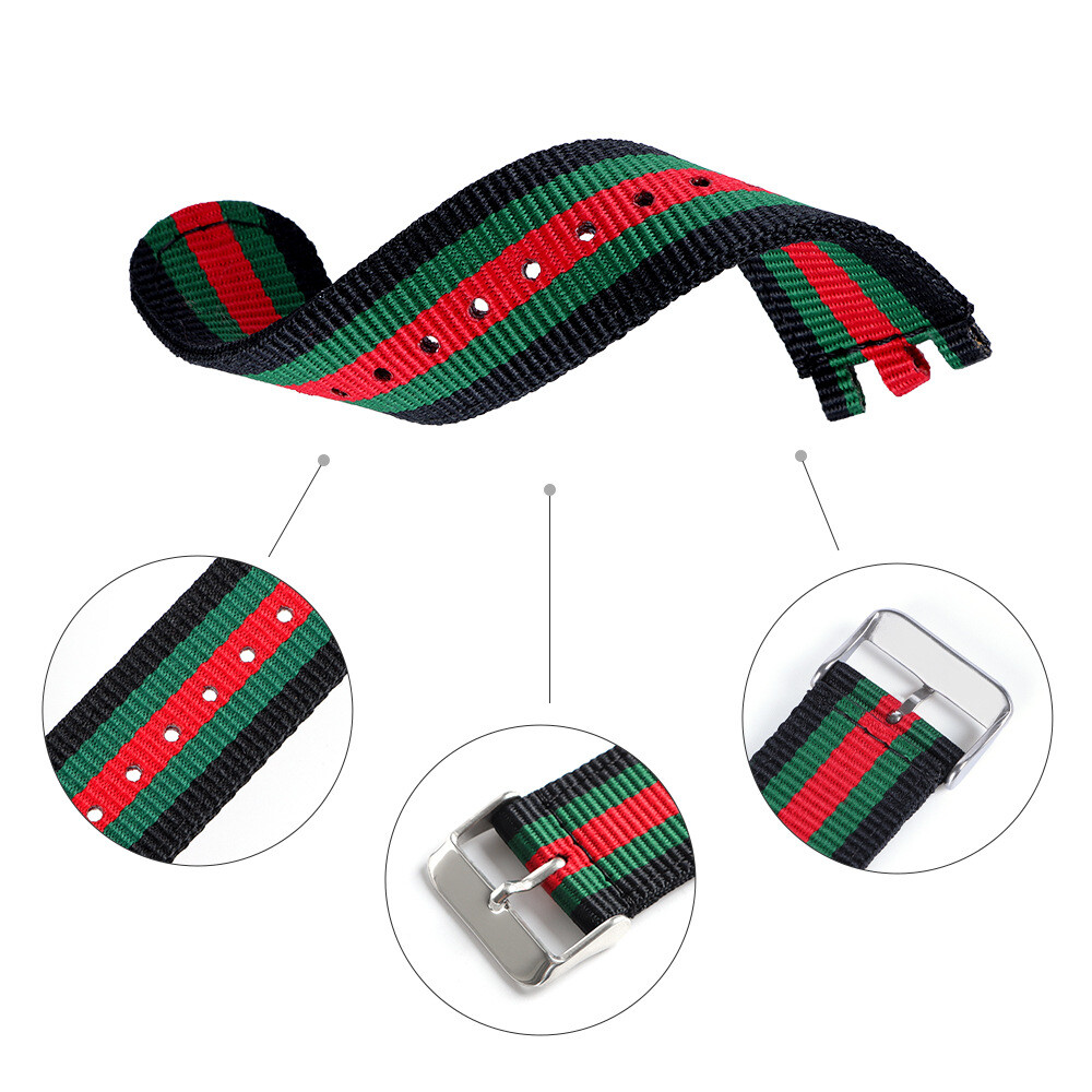 Premium Nylon Canvas Sports Watch Band Strap 17/19/20mm for Swatch Accessories