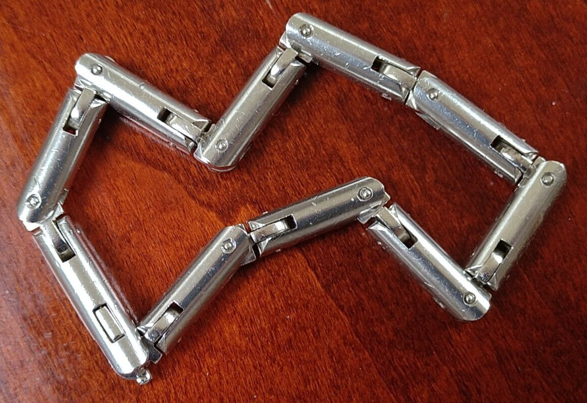 Plodowski Kinetic Brutalist Sterling Silver Engineering Architectural Bracelet