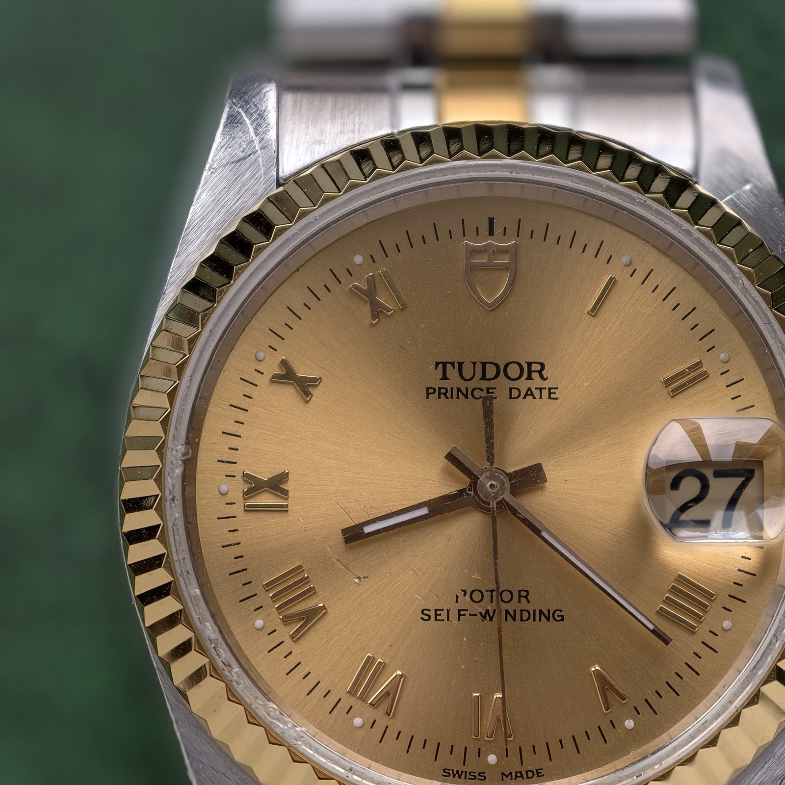 Tudor Roman Champagne Dial Prince Date 74033 Men’s Watch Automatic 34mm