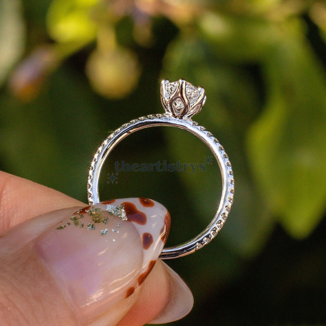 Solid 14K White Gold Solitaire Moissanite Engagement Ring Marquise Cut 1.50 CT