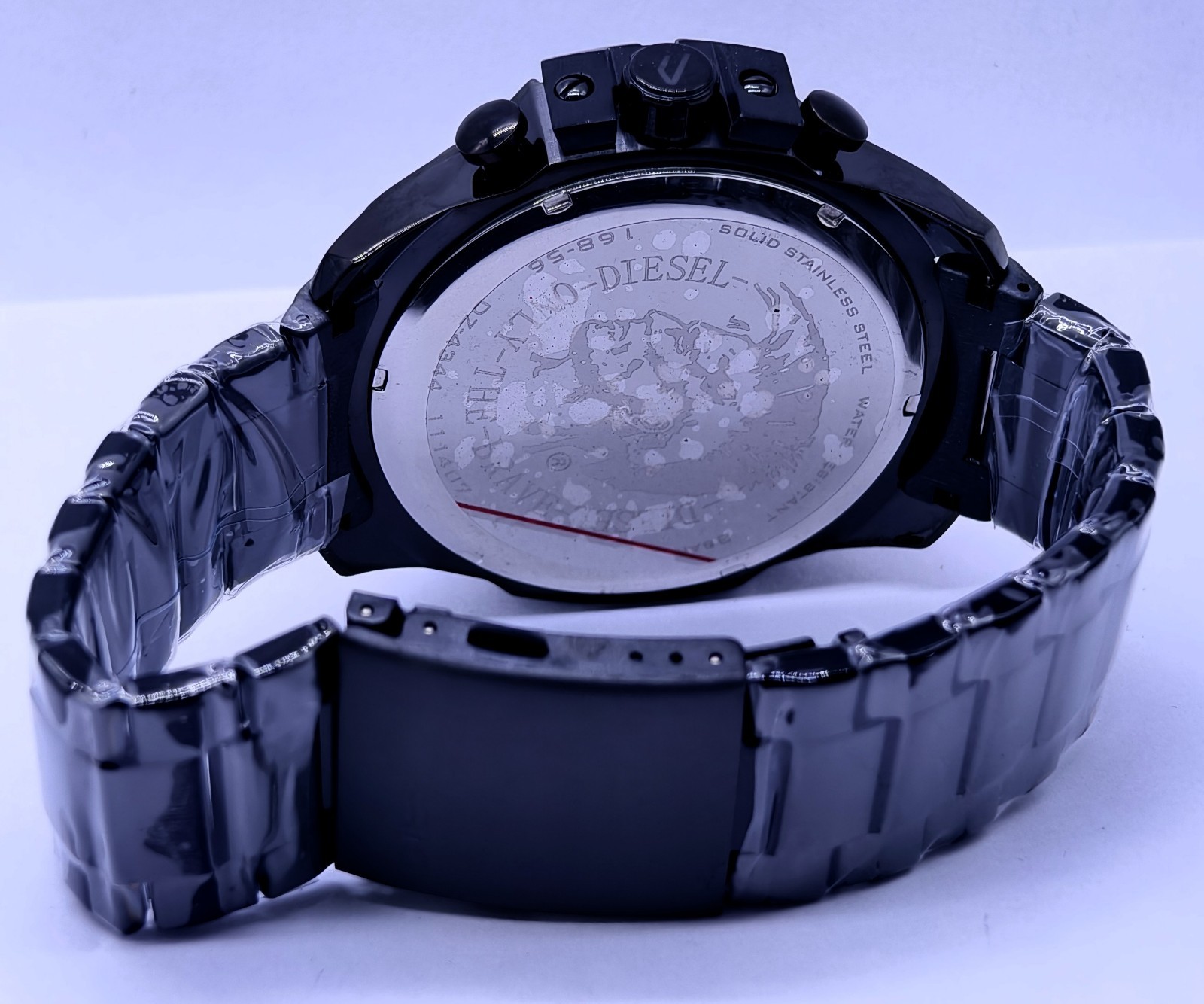 Vintage DIESEL 10 BAR Chronograph Black Dial Date Indicator Men’s Wrist Watch