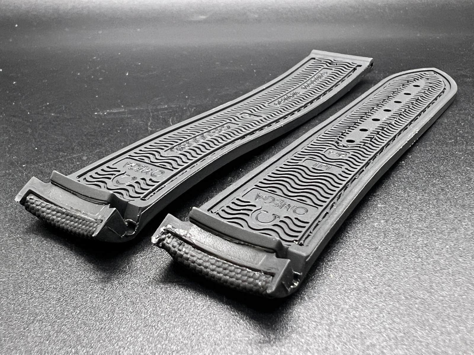 Omega Speedmaster/Seamaster 20mm Sailcloth/Rubber Watch Strap with Clasp Options