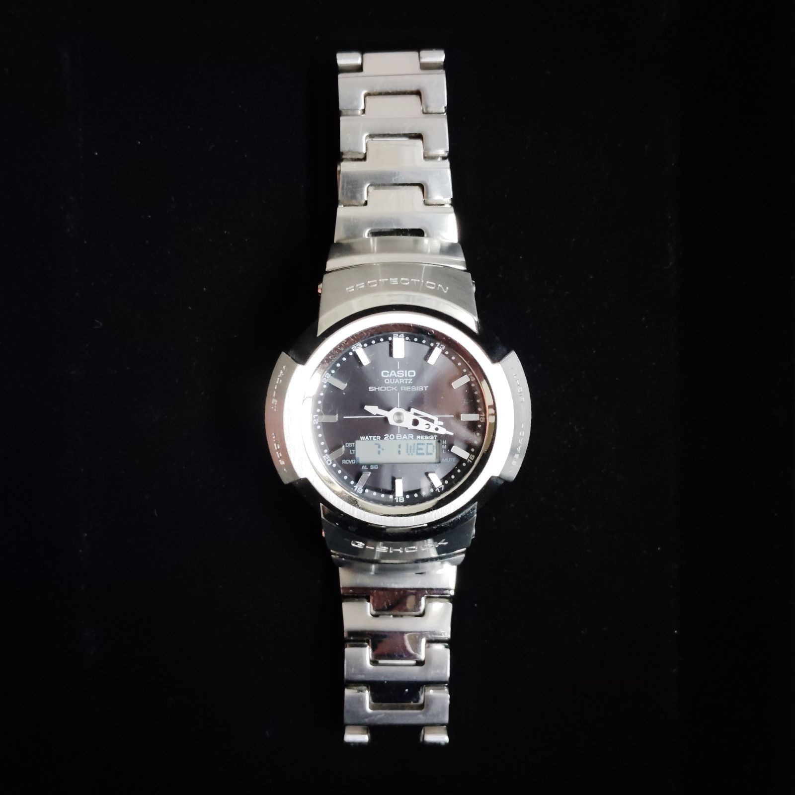 CASIO G-SHOCK FULL METAL AWM-500D-1AJF Silver Watch