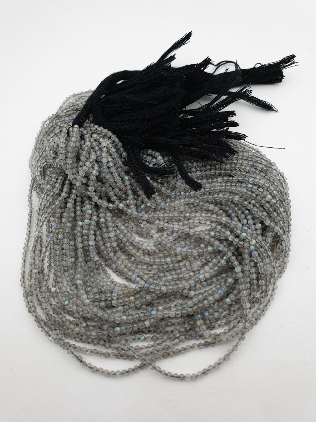 Natural Labradorite Roundelle Faceted Beads Strand 2.30 MM 13 Inch.