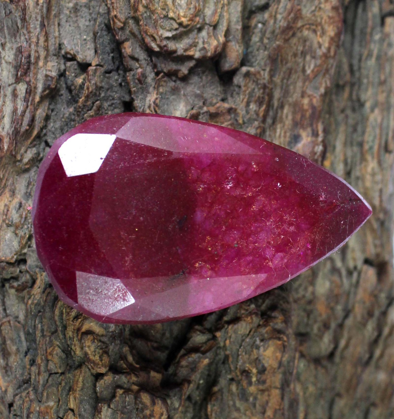 247.55 Ct Natural African Red Ruby Pear Gemstone Investment Grade