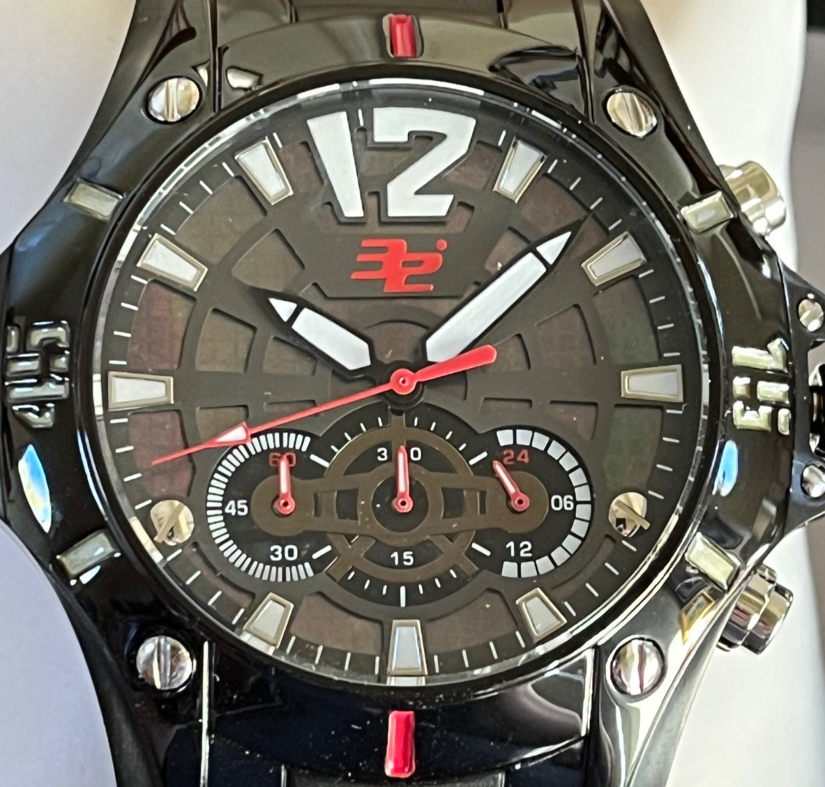 32 Degrees Frostbite Men’s Black Chronograph Watch 32-0743-B