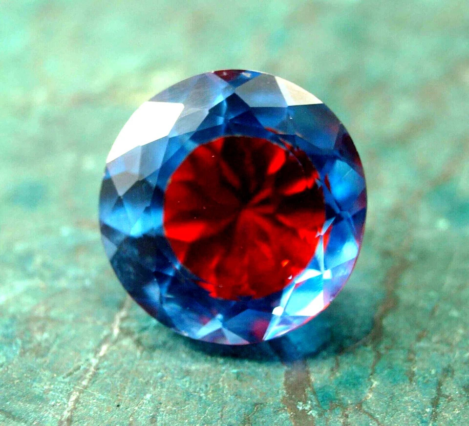 14 Ct Certified Pitambari Sapphire Natural Bi-Color Round Cut Loose Gemstone
