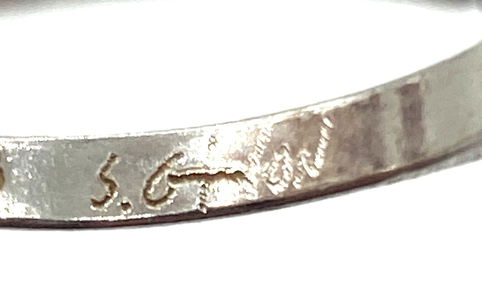 Israel Sterling Silver / 925 Textured Designer Ring Size 9 Signed
