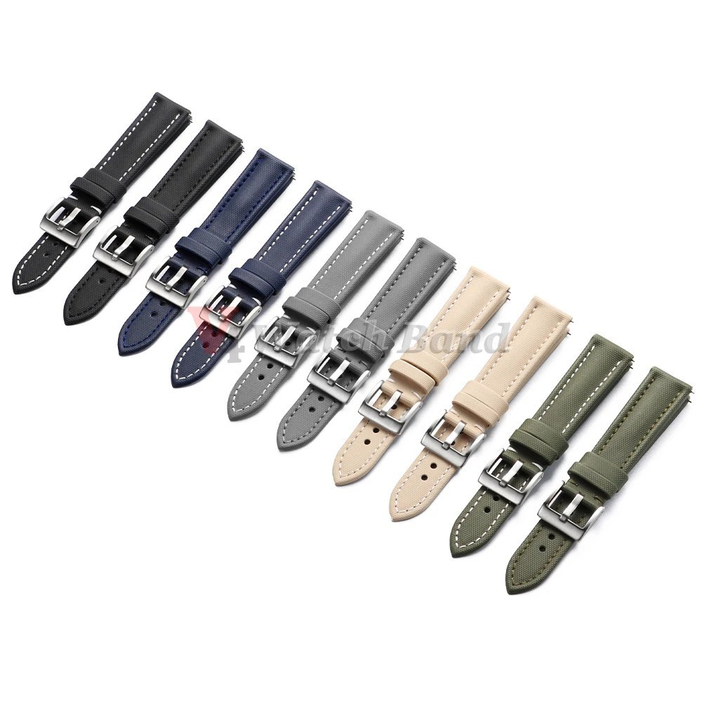 Watch Band Premium Sailcloth Strap 18mm 19mm 21mm Durable Nylon Quick Release