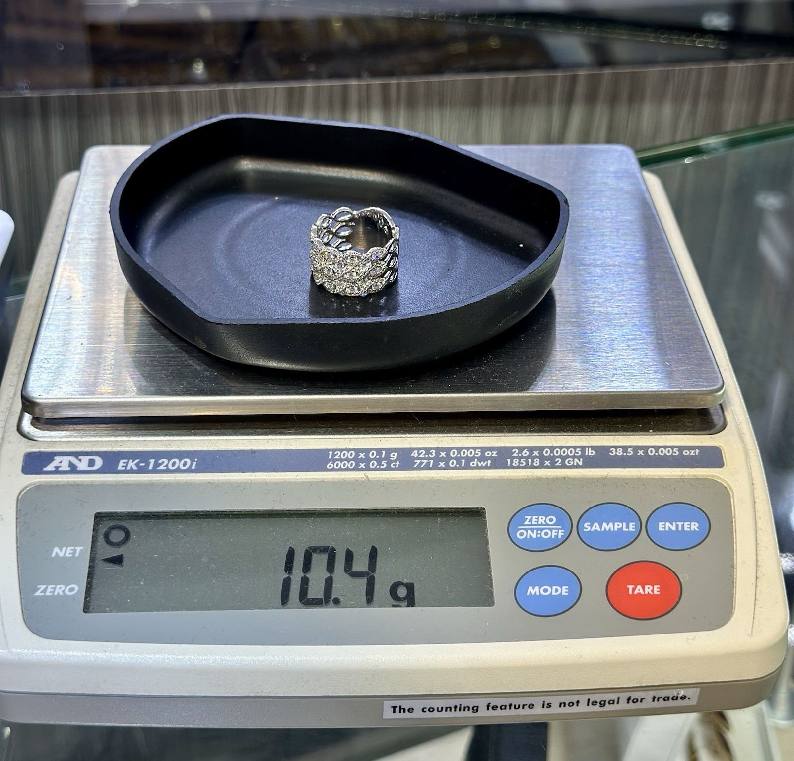 Wide Diamond Band Ring 18K White Gold Approx. 1.50 CTW