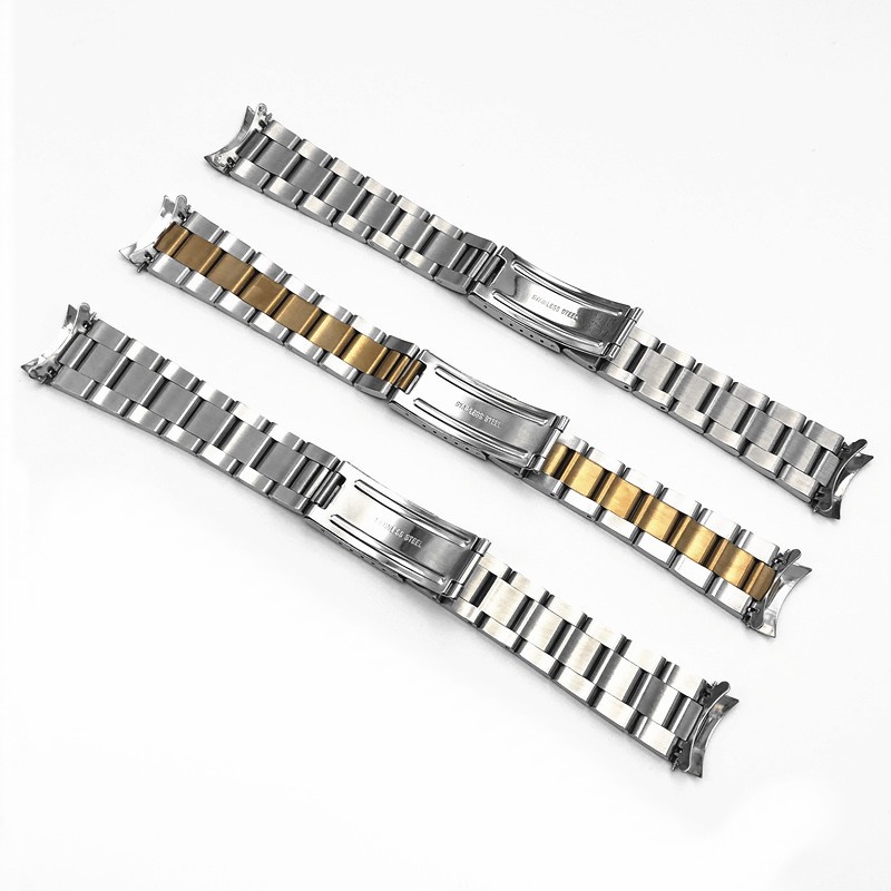 For Seiko 3 Bead Diving Solid Stainless Steel Watch band Strap Arc 18 19 20 21mm
