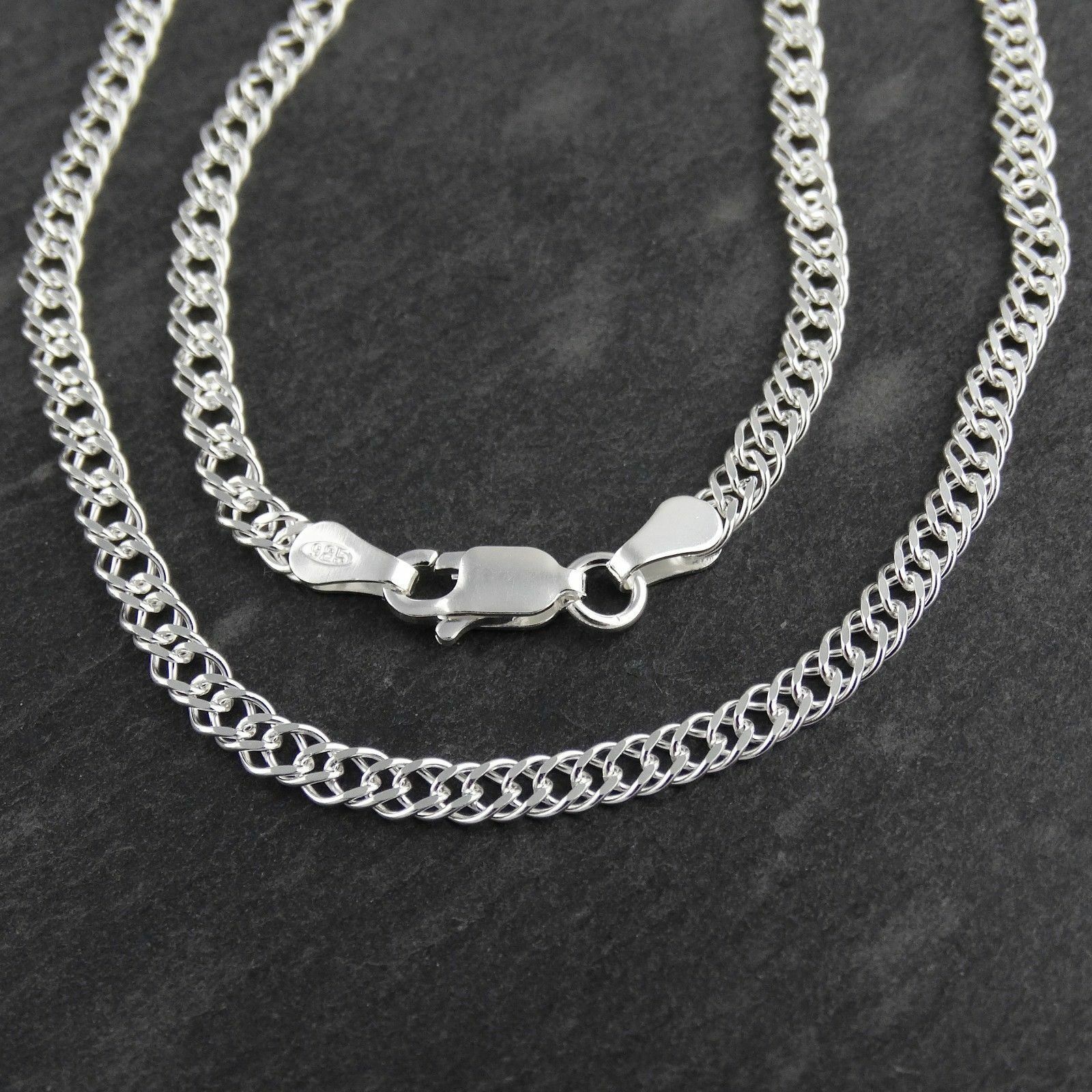 3.5mm Rombo Link Chain Necklace – 925 Sterling Silver -16″-30″ Italian Italy 050