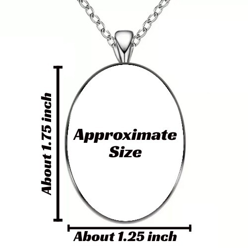 Hip Hop Wolf Head Oval Pendant Necklace