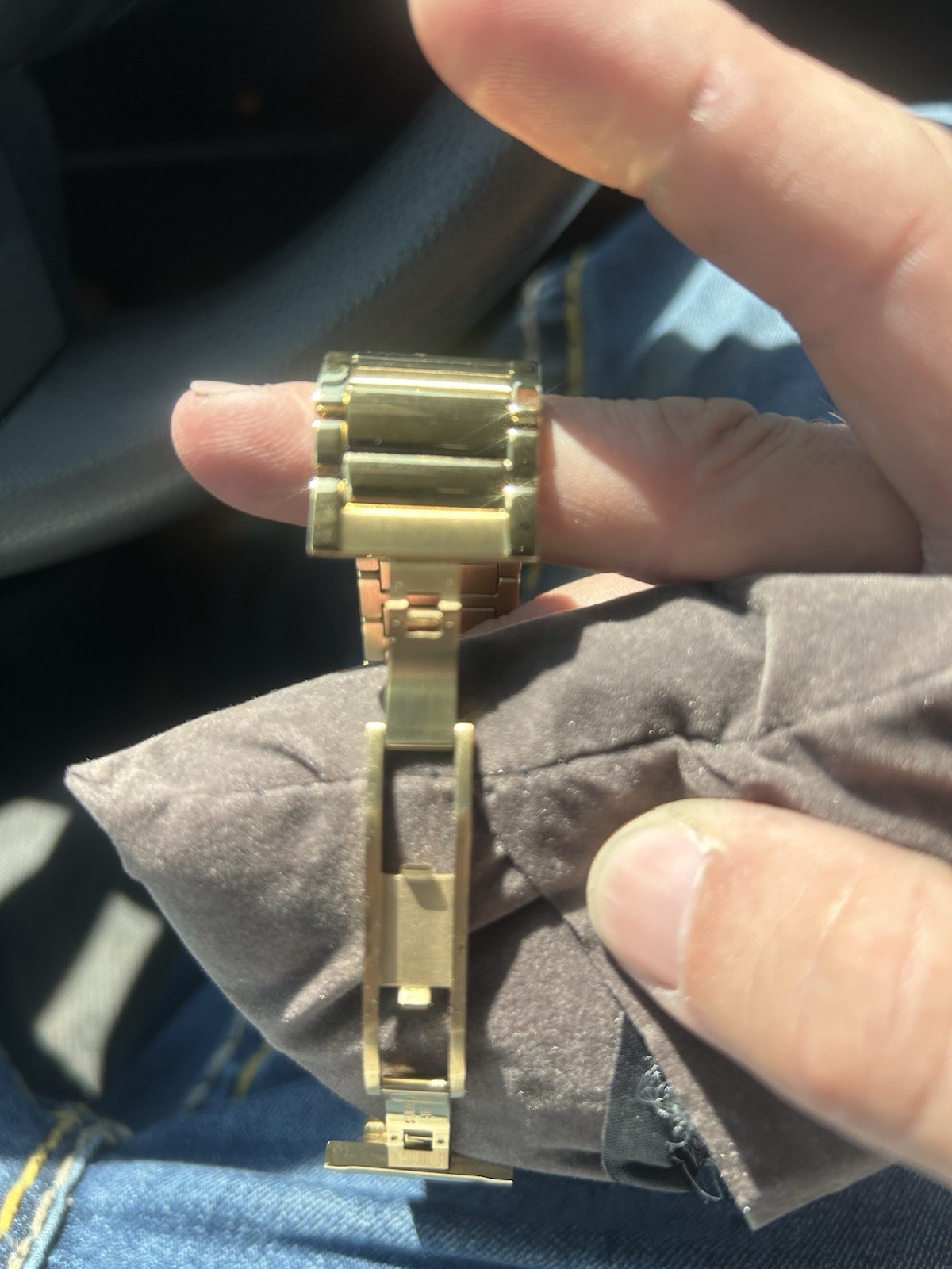 Bulova Men’s Diamond Accent Black Dial Gold-Tone Bracelet Quartz Date Watch