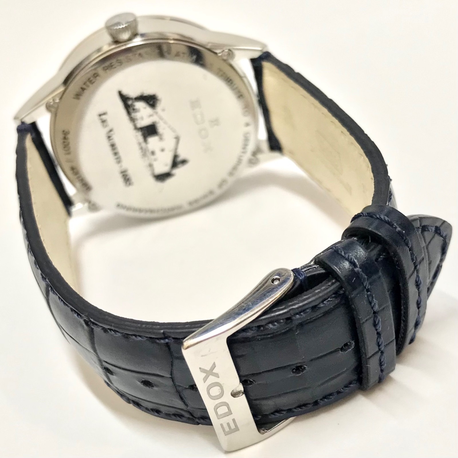 Edox Les Vauberts Day Retrograde set box ref. 34001 WR50 Watch