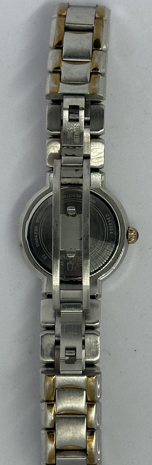 Bulova Watch New Battery Women Two Tone Silver Dial 27mm Round 98L153 6″