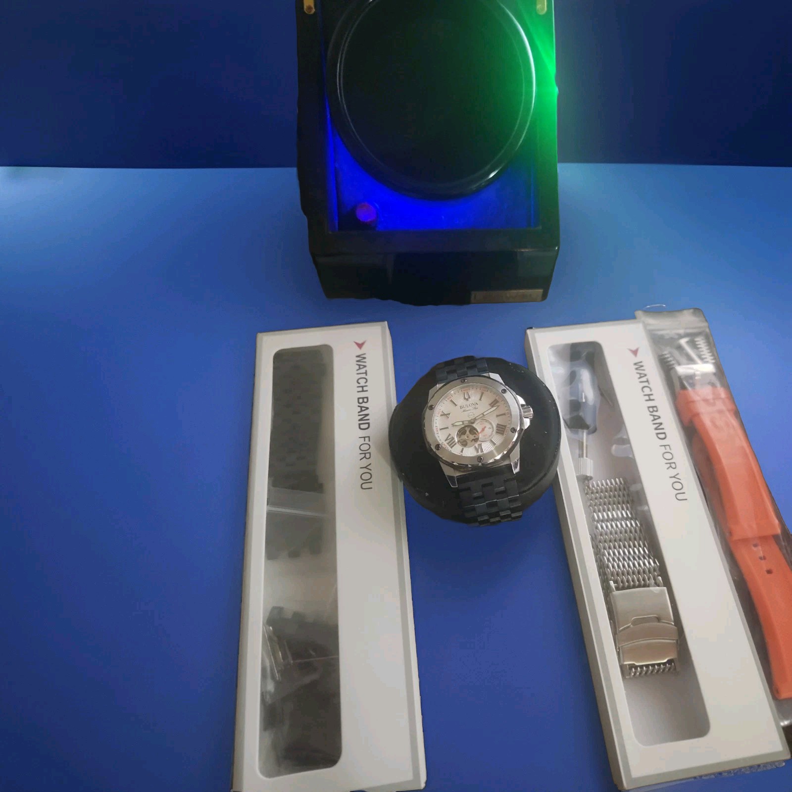 Bulova 98A226 Marine Star Automatic Watch 44 BUNDLE $600 Value