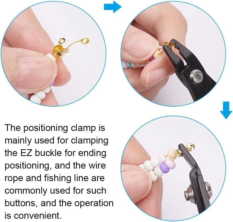 Deep Blue Alloy Steel Bead Crimping Pliers – Perfect for Jewelry Making