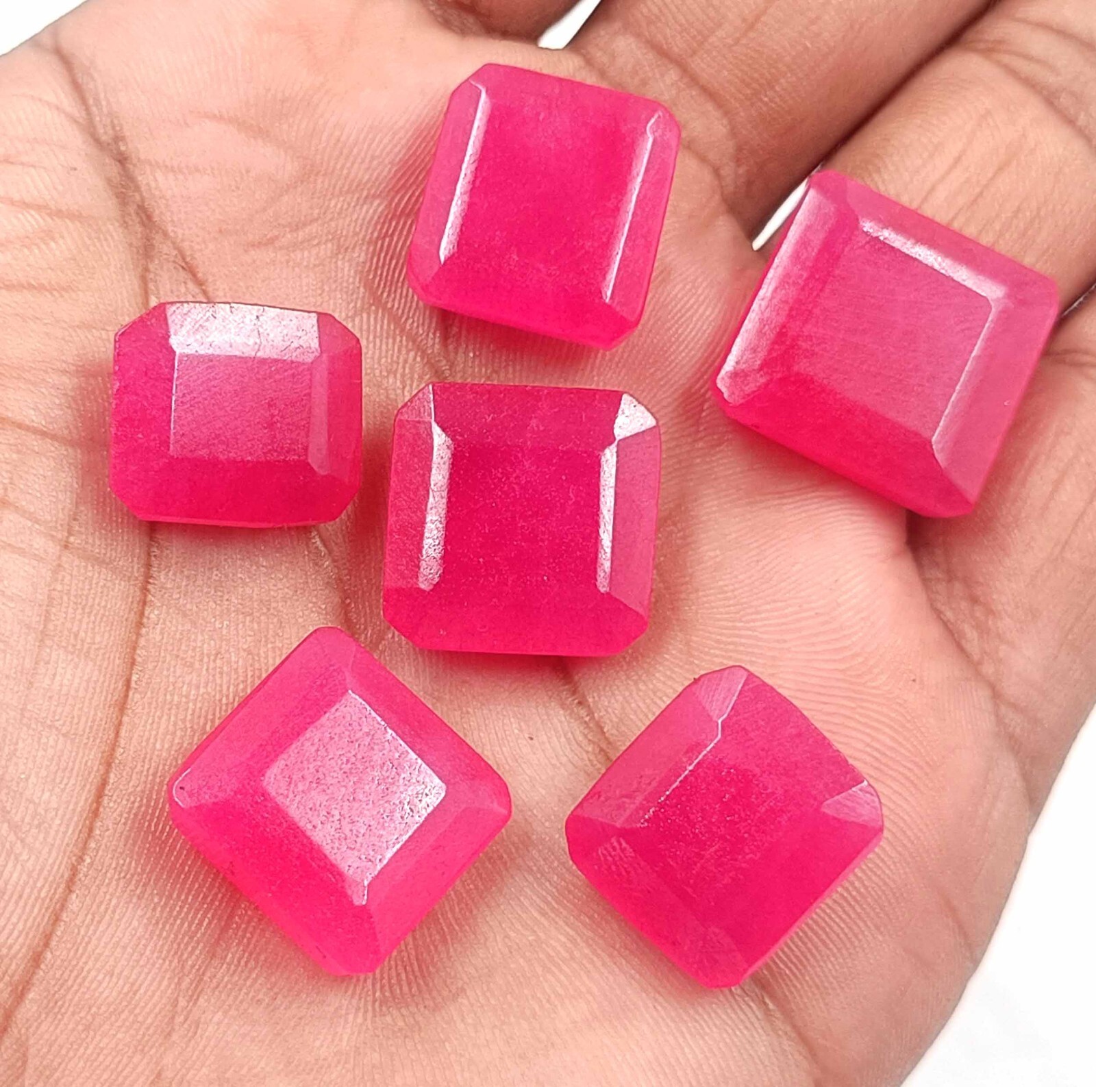 Emerald Cut Ruby Lot 98-100 Ct Natural Opaque Red Loose Stones – Wholesale”5DOZ