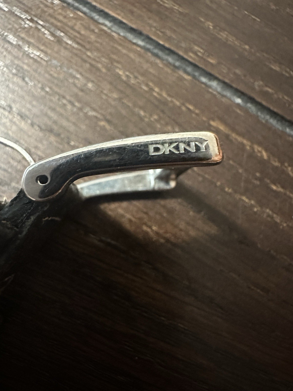 DKNY Women’s Rectangle Dress Watch Black Dial Leather Strap Quartz 30m