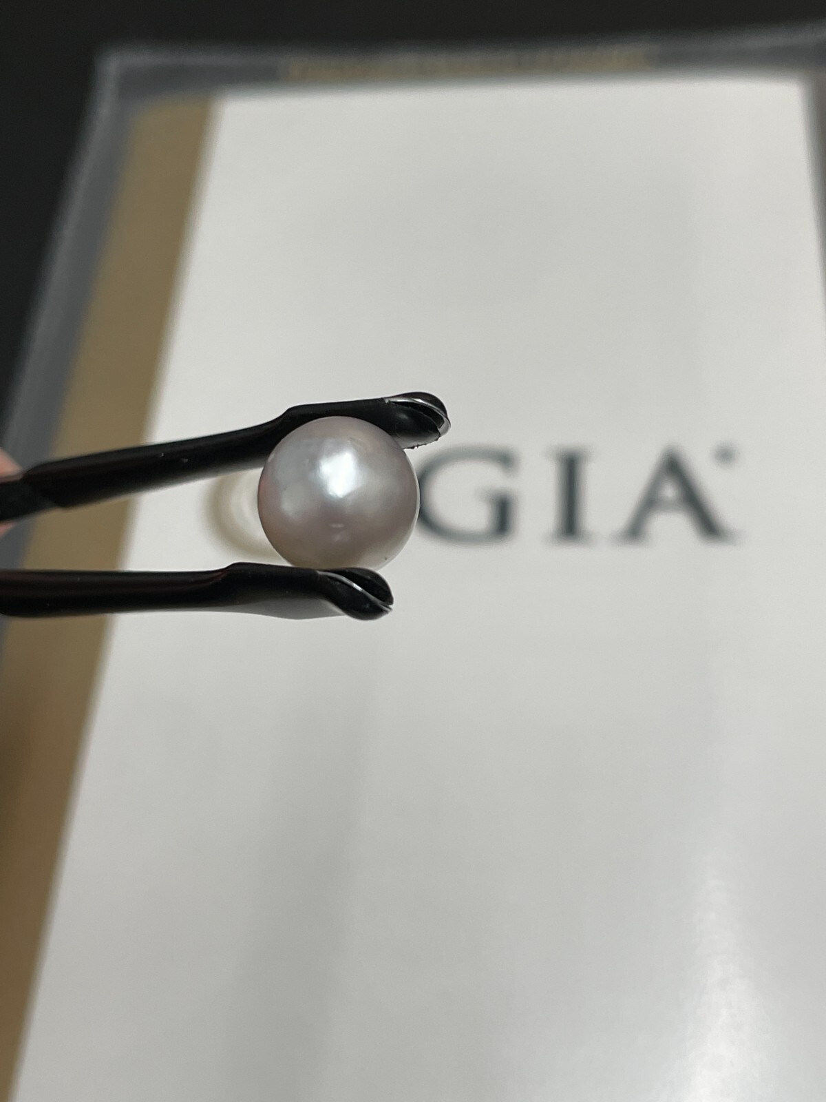 6.53 ct GIA Certified 9.80 mm Cultured Saltwater Pearl Pinctada Species. LP9