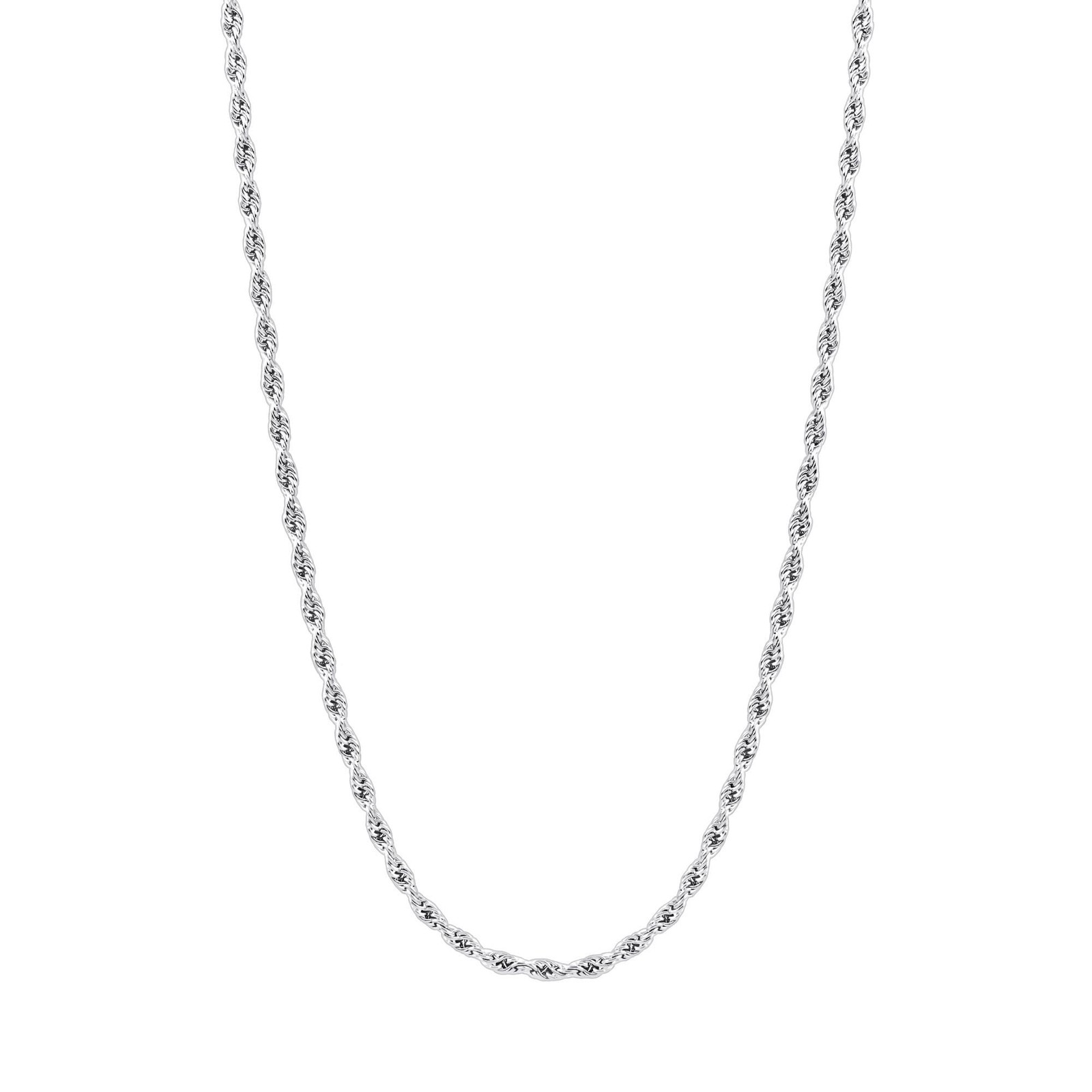 Monily Silver Rope Chain for Women 1.3mm 1.5mm 2mm Stainless Steel Thin Twist…