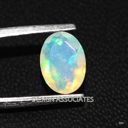 ETHIOPIAN WELO OPAL 10×8 MM OVAL MULTI FIRE FACETED CALIBRATED ALL NATURAL