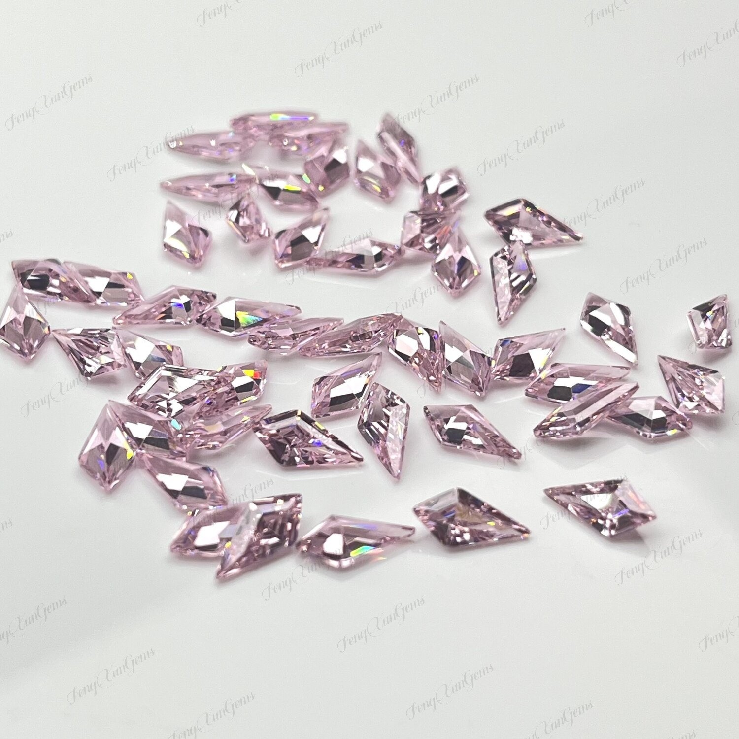 Wholesale Cubic Zirconia Kite Cut Multicolor Color Loose Gemstone For Jewelry