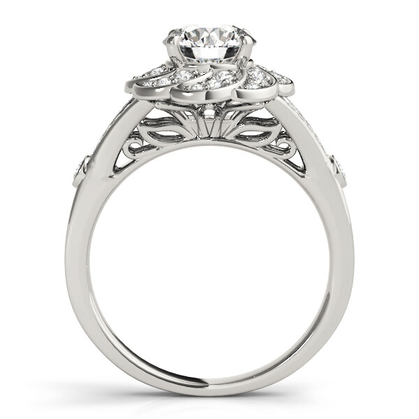 1.35 Ct Round Cut Real Moissanite Anniversary Ring 14K Solid White Gold Size 8.5
