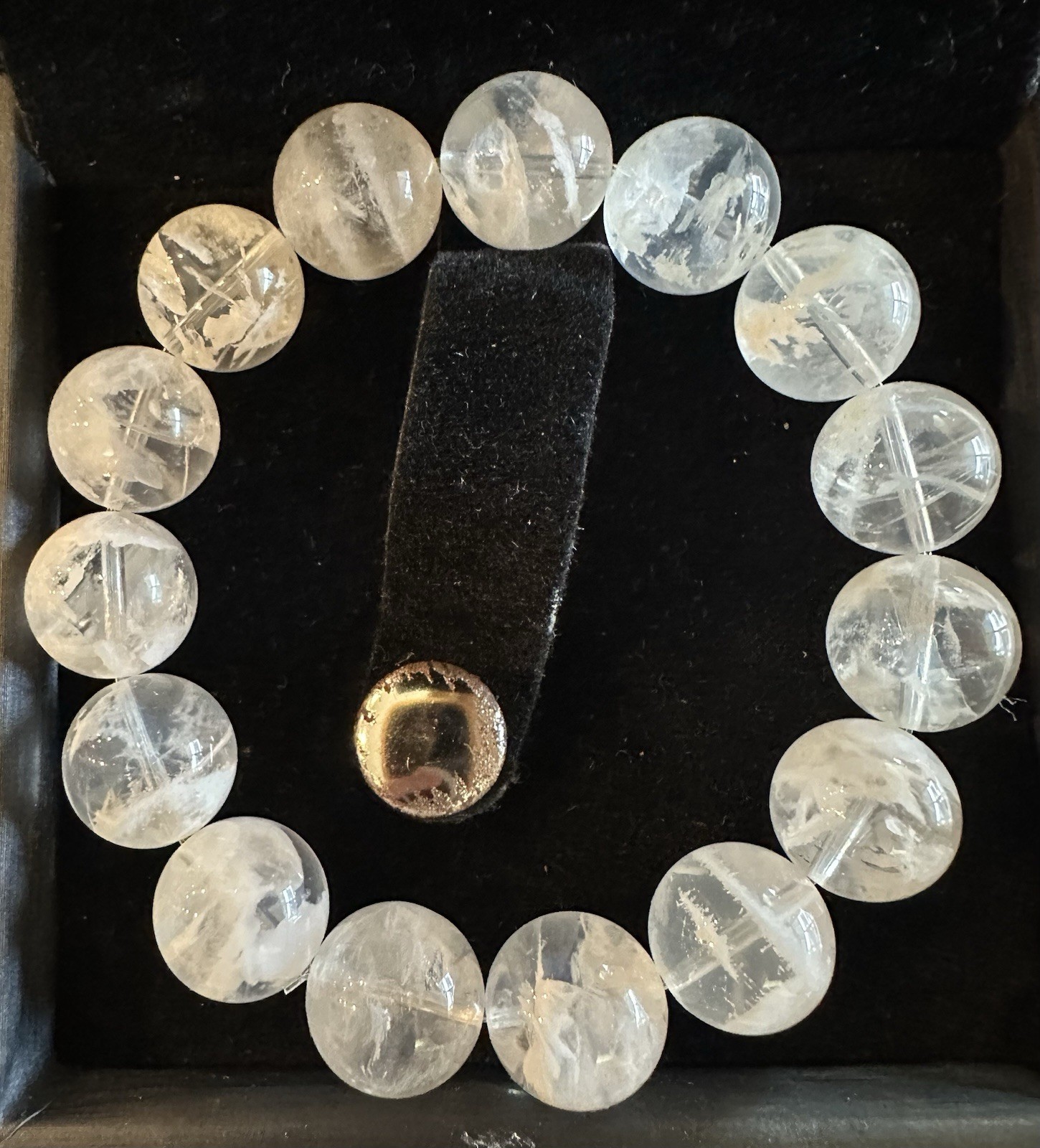 13.7mm Snowflake Phantom Quartz Bracelet