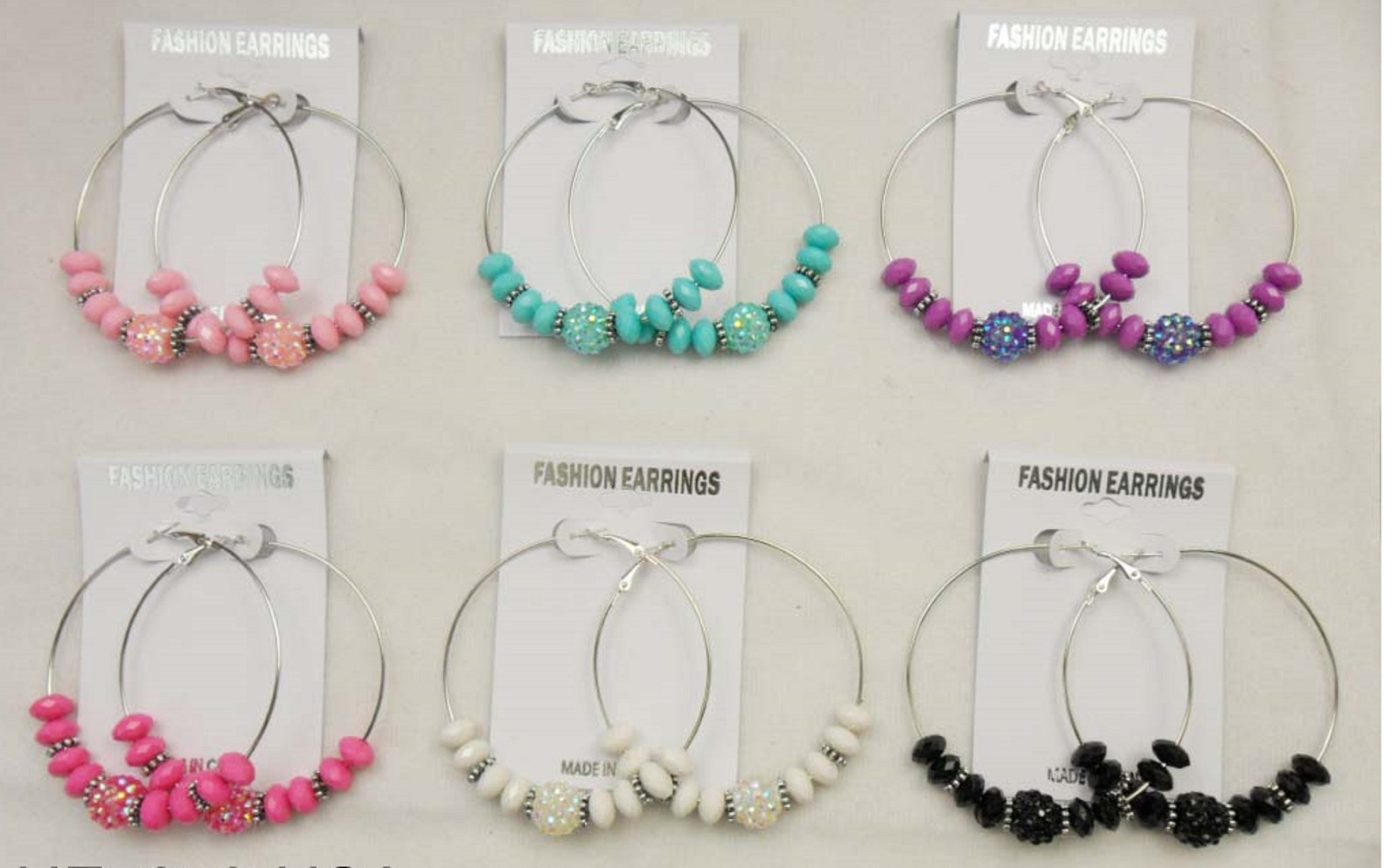 Wholesale Jewelry lot 10 pairs Big Colorful Fashion Hoop Earrings Us-seller 197