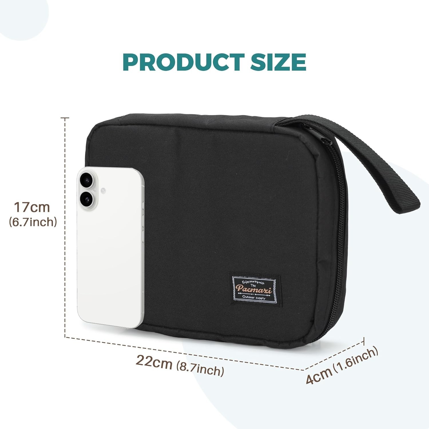 Durable Black Polyester Watch Band Case – Store 16 Straps at Home or On-the-Go