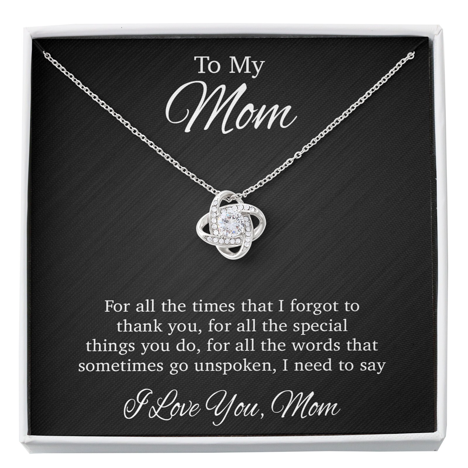 To My Mom Necklace, Gift For Mom From Daughter, Mother’s Day Gifts
