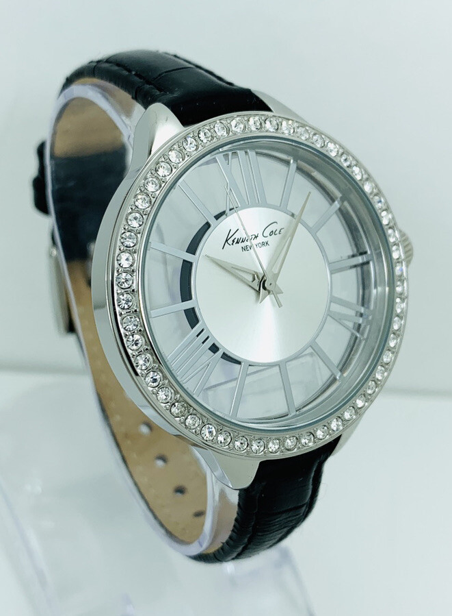 Kenneth Cole Women’s KC2866 Transparent Round See-Through Dial Watch 10018853