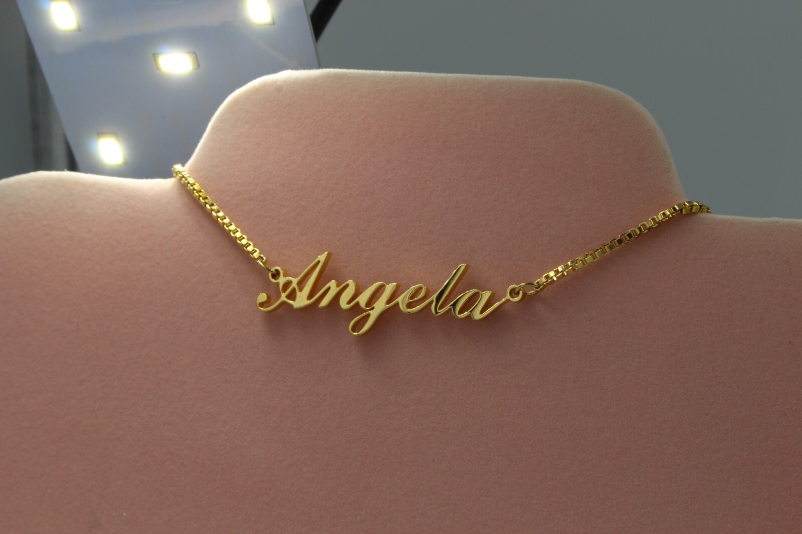 Jewelry Signature Name Necklace 18K Gold For Woman Mom Girl With Gift Bag Xmas