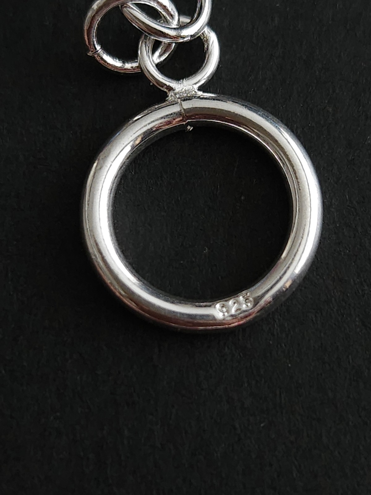 Sterling Silver Oval Paperclip Link Necklace Toggle Clasp 45cm Chain 925