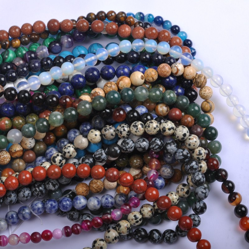 Wholesale Lot Natural Gemstone Round Spacer Loose Beads 4MM 6MM 8MM 10MM 12MM