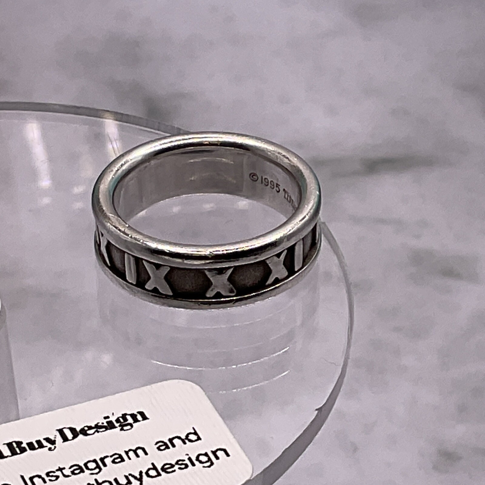 Tiffany & Co. 925 Atlas Ring. UK: K US: 5, U:50 .boxed & Pouch. 6.2mm Band.