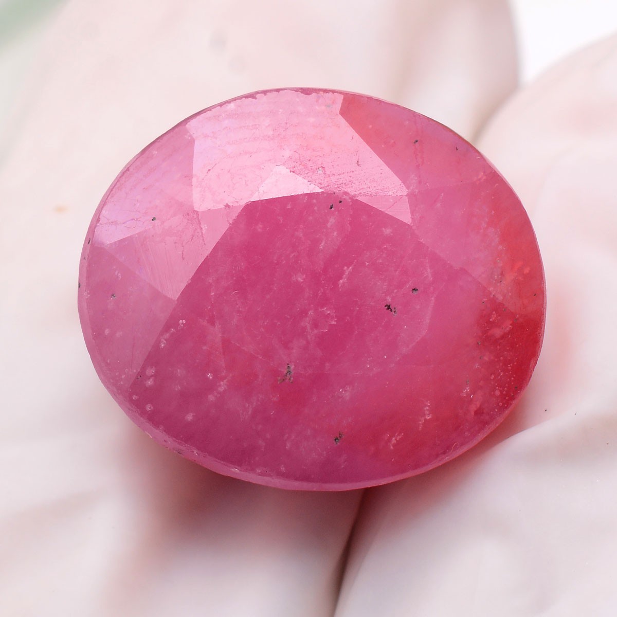 19.50 Cts Natural Mozambique Ruby 14.91mmx12.88mm Oval Cut Huge Loose Gemstone
