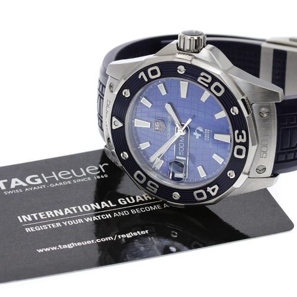 TAG Heuer Aquaracer WAJ2116 44mm SS Navy Dial Automatic Date Watch #C7984